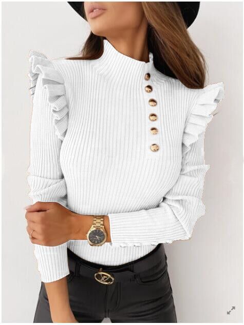 Ruffled Button Blouse