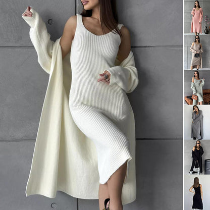 Loose Cardigan Knitted Dress