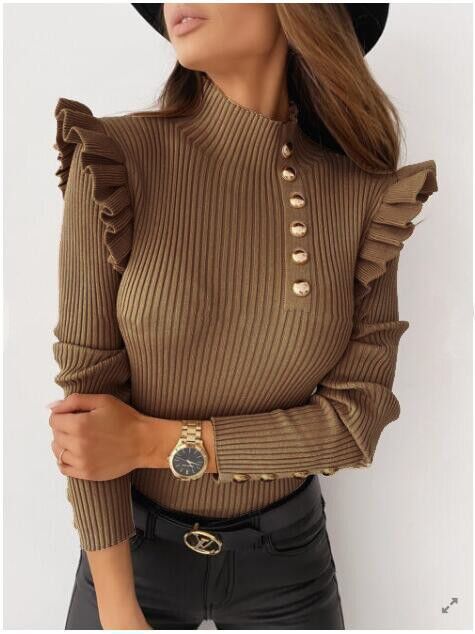 Ruffled Button Blouse