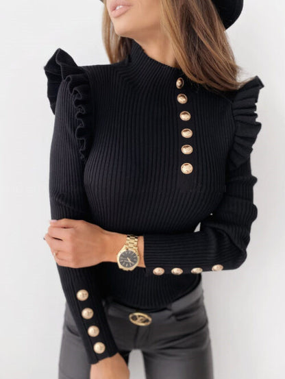 Ruffled Button Blouse