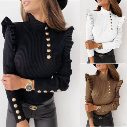 Ruffled Button Blouse